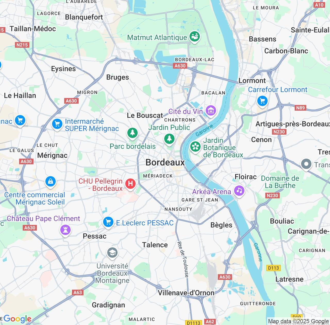 Map image for Intellectual Property Lawyers in Bordeaux and Nouvelle-Aquitaine IP firms at coordinates  ; .