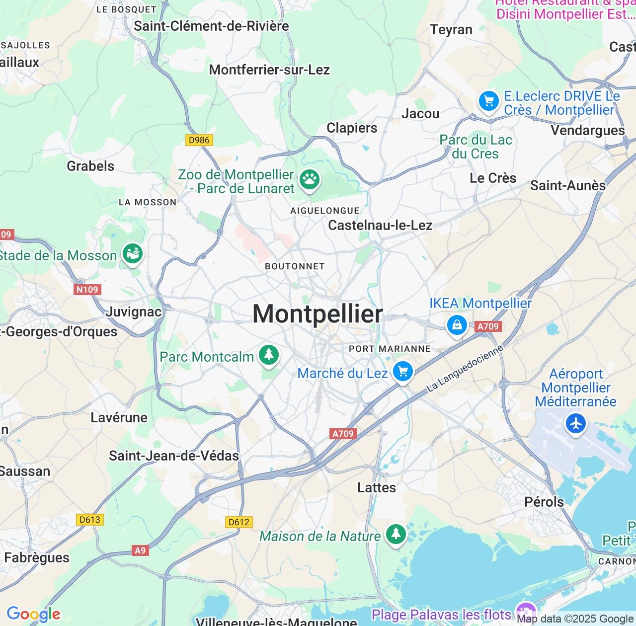 Map image for Intellectual Property Lawyers in Montpellier and Occitanie IP firms at coordinates  ; .