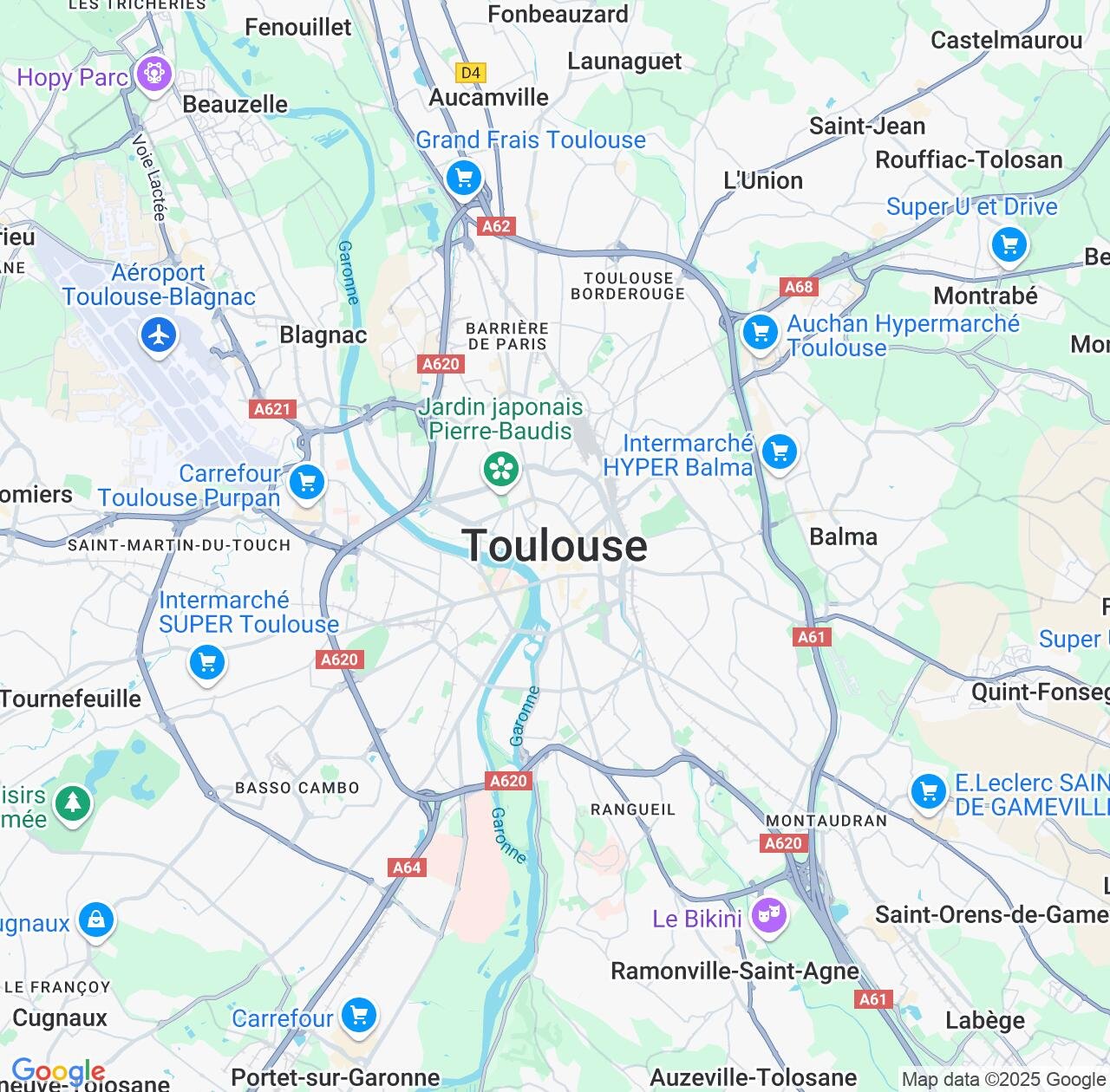 Map image for Intellectual Property Lawyers in Toulouse and Occitanie IP firms at coordinates  ; .