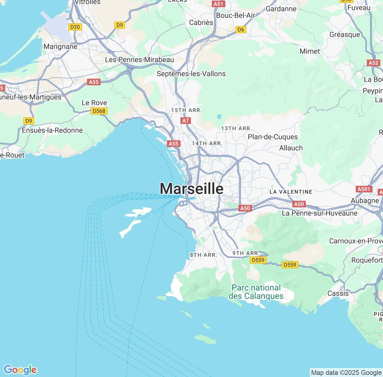 Map image for Intellectual Property Lawyers in Marseille and Provence-Alpes-Côte d'Azur IP firms at coordinates  ; .