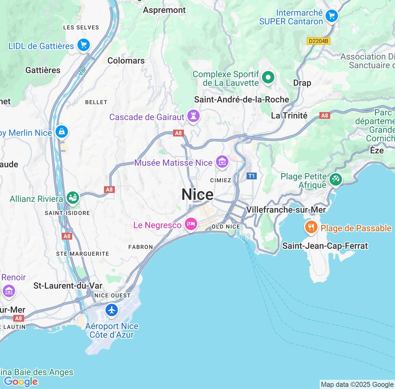 Map image for Intellectual Property Lawyers in Nice and Provence-Alpes-Côte d'Azur IP firms at coordinates  ; .