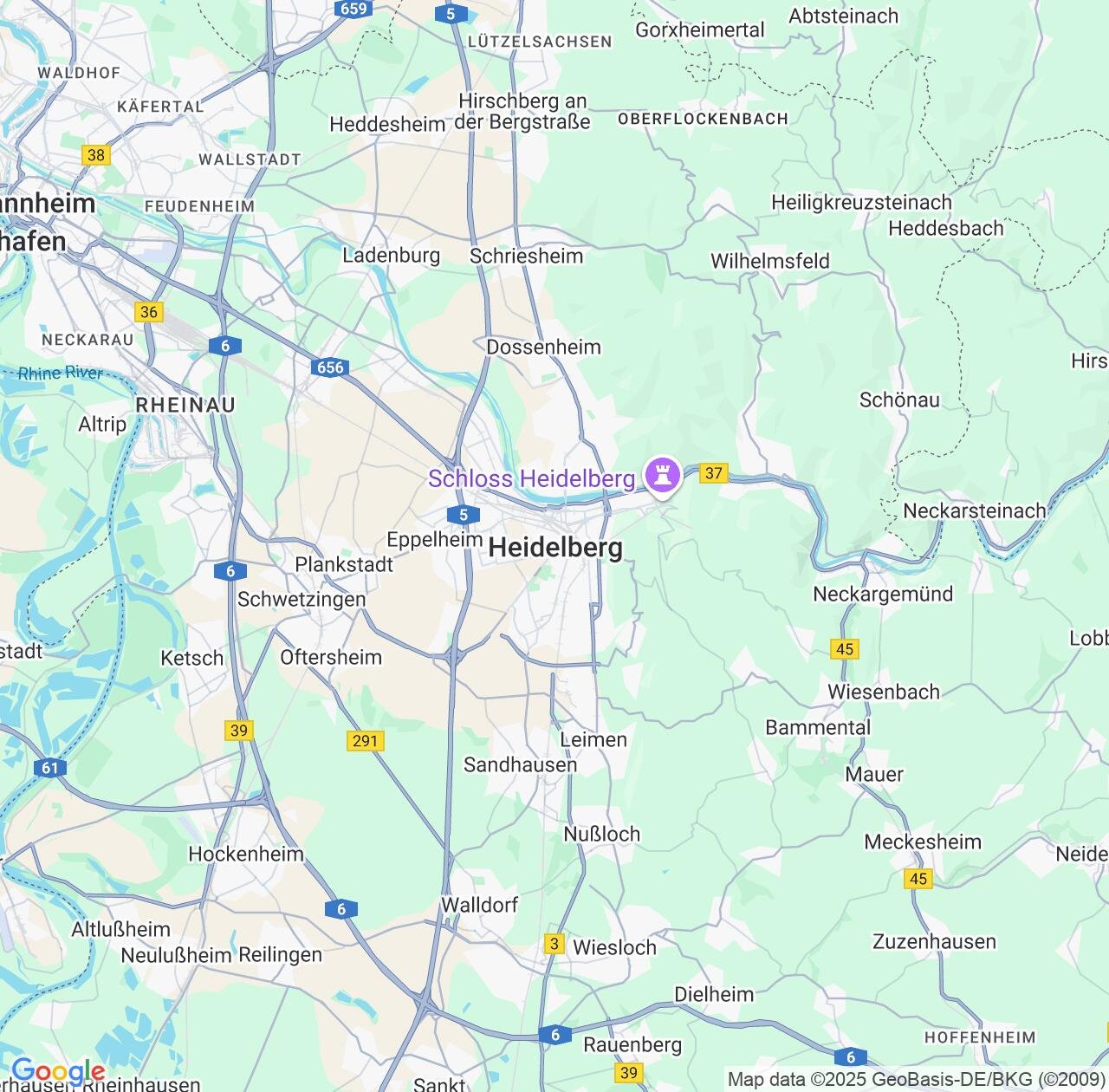 Map image for Intellectual Property Lawyers in Heidelberg and Baden-Wurttemberg IP firms at coordinates  ; .