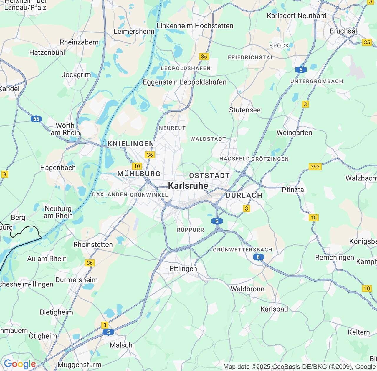 Map image for Intellectual Property Lawyers in Karlsruhe and Baden-Wurttemberg IP firms at coordinates  ; .
