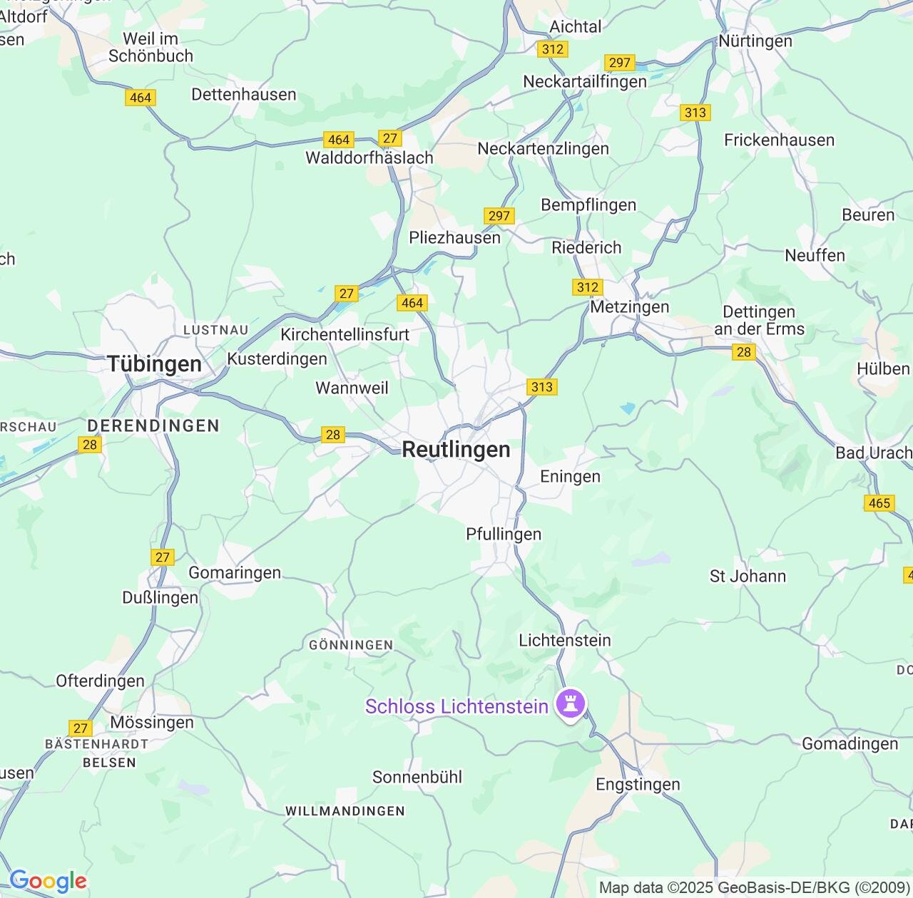 Map image for Intellectual Property Lawyers in Reutlingen and Baden-Wurttemberg IP firms at coordinates  ; .