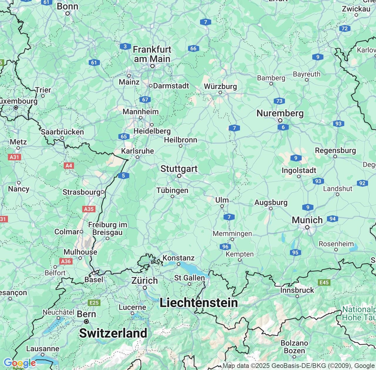 Map image for Intellectual Property Lawyers in Baden-Wurttemberg and Germany IP firms at coordinates  ; .