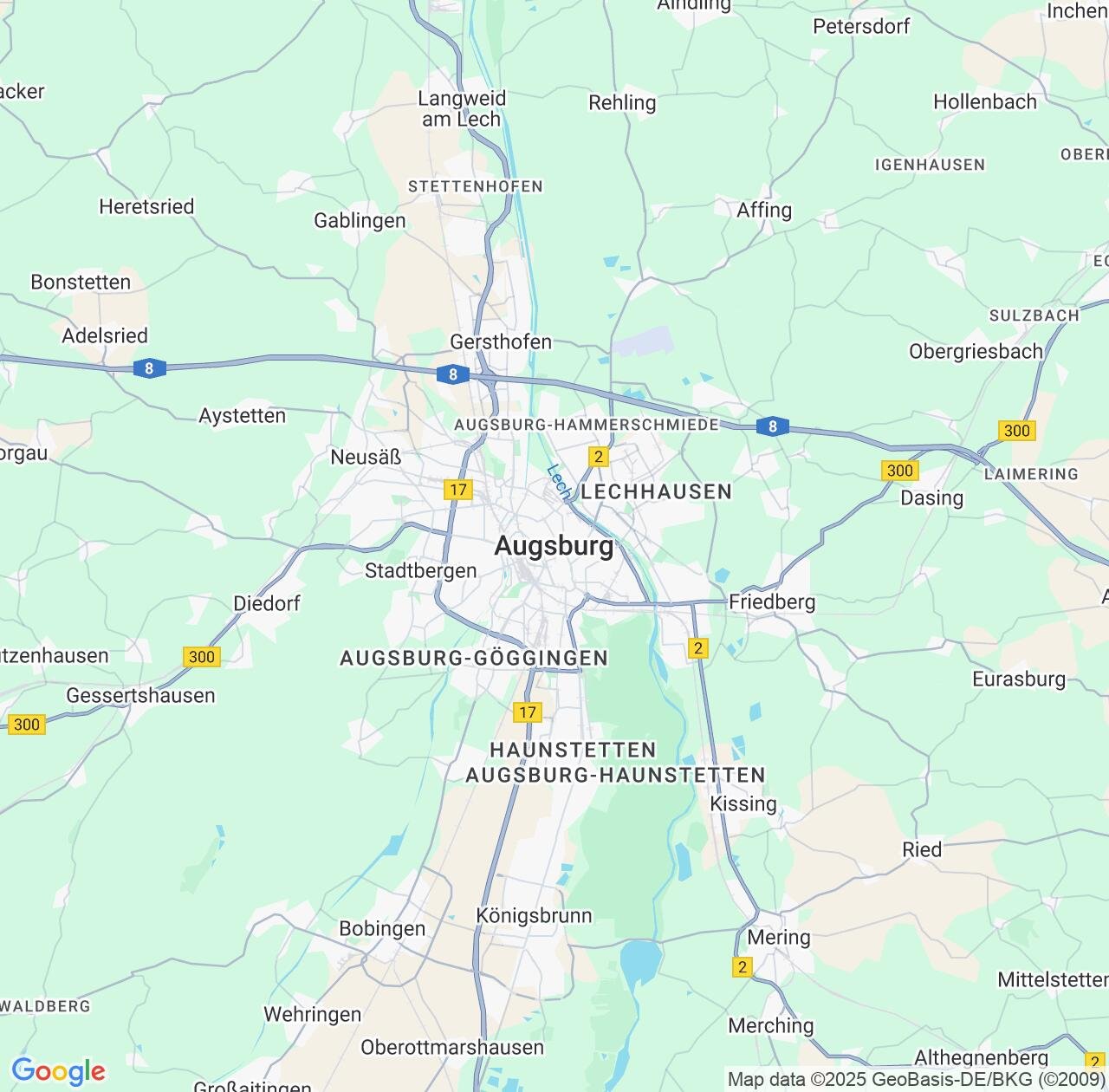 Map image for Intellectual Property Lawyers in Augsburg and Bavaria IP firms at coordinates  ; .