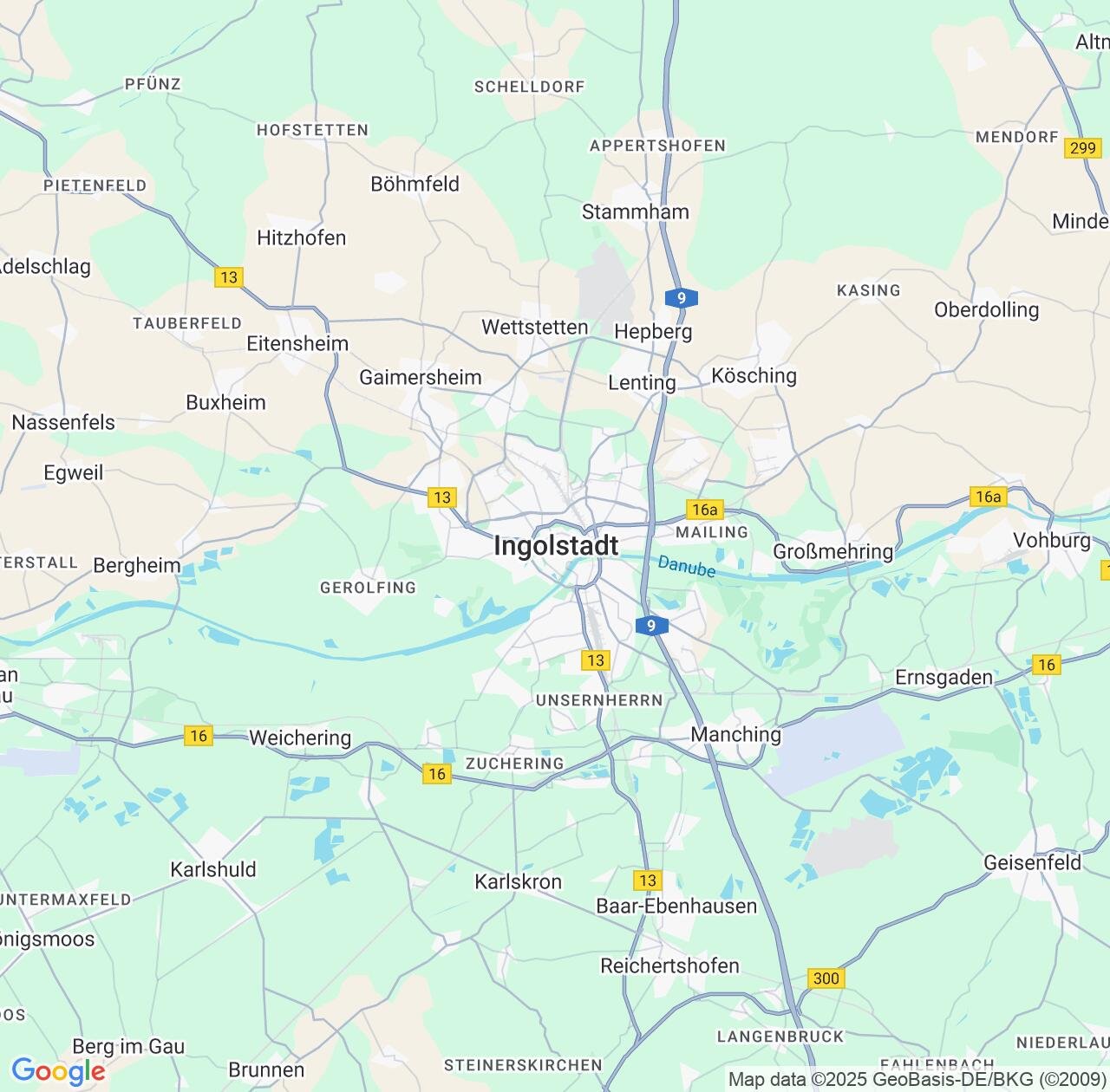 Map image for Intellectual Property Lawyers in Ingolstadt and Bavaria IP firms at coordinates  ; .