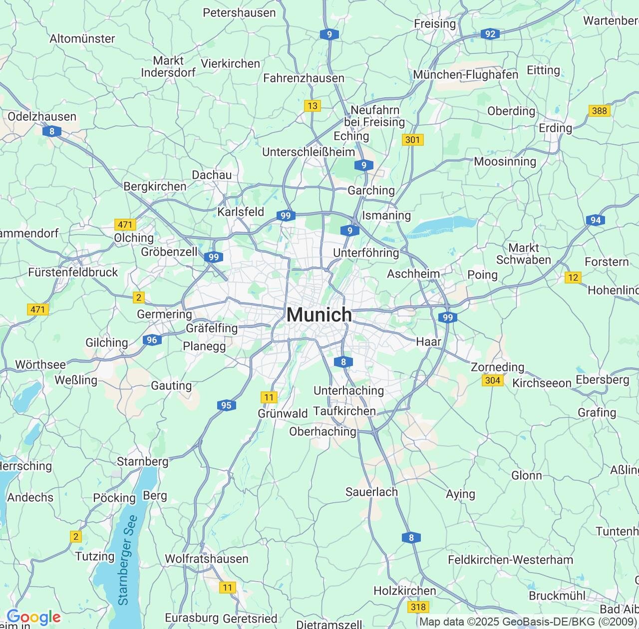 Map image for Intellectual Property Lawyers in Munich and Bavaria IP firms at coordinates  ; .