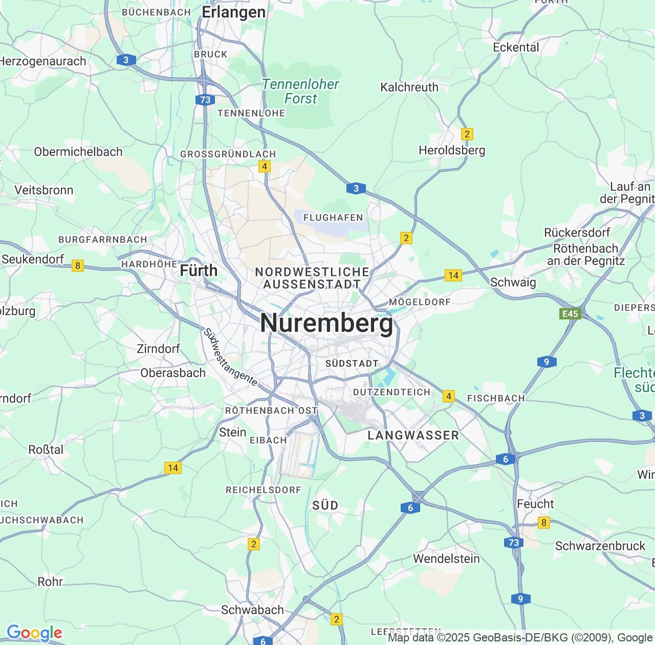 Map image for Intellectual Property Lawyers in Nuernberg and Bavaria IP firms at coordinates  ; .