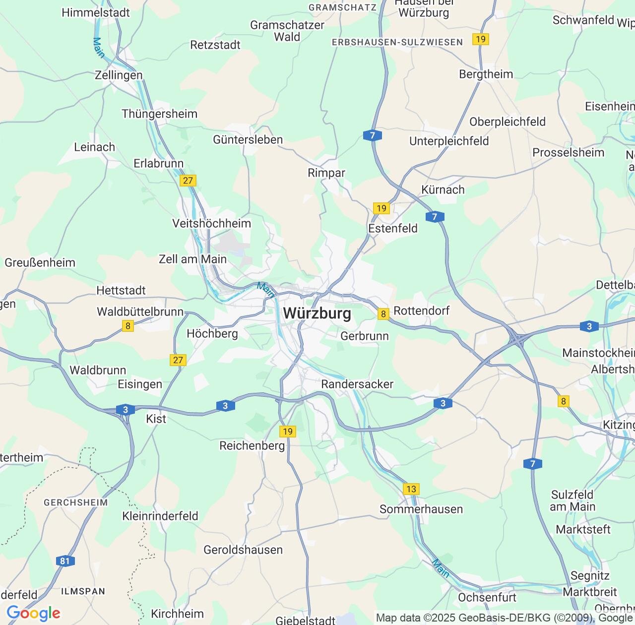 Map image for Intellectual Property Lawyers in Wuerzburg and Bavaria IP firms at coordinates  ; .