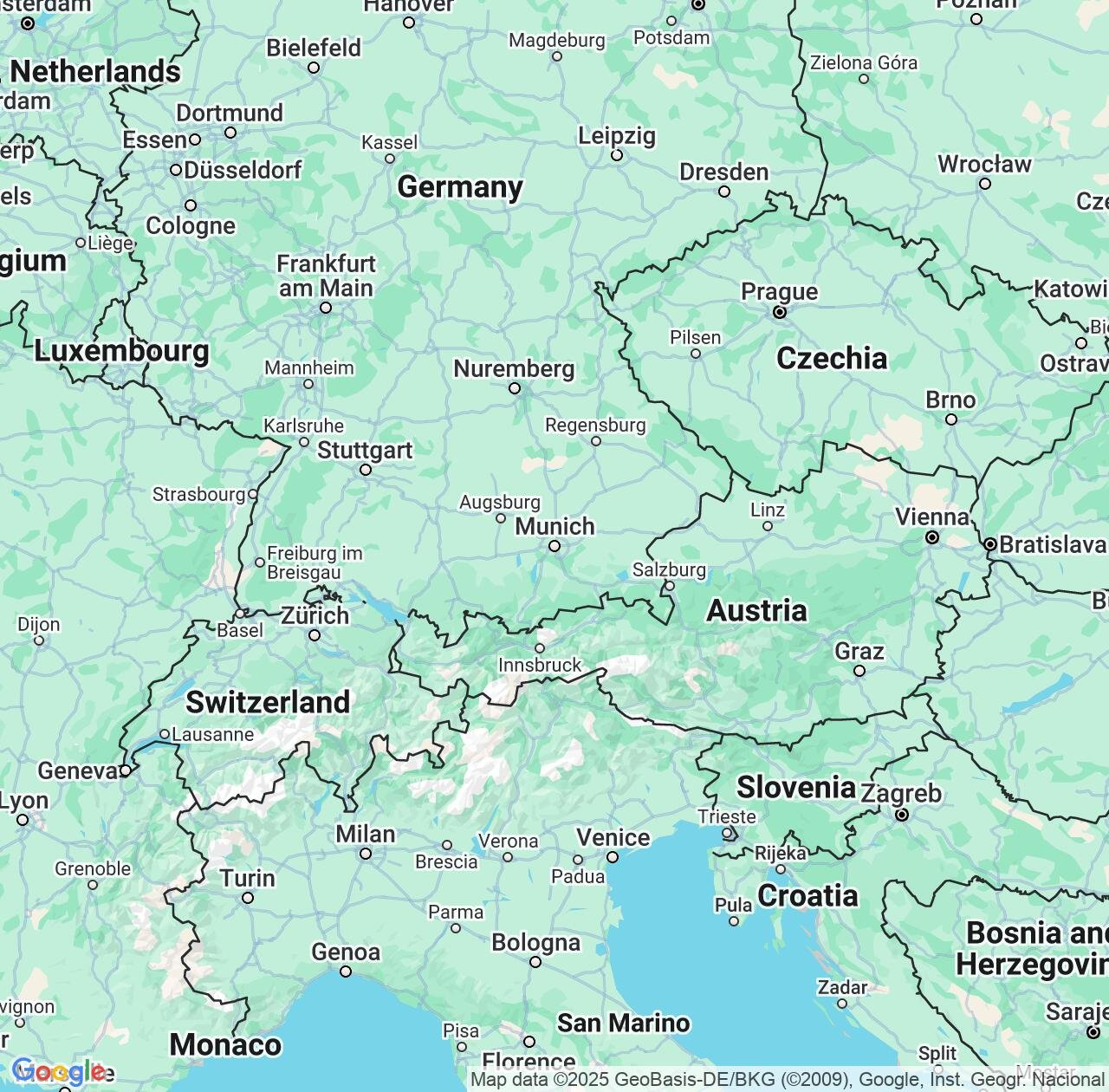 Map image for Intellectual Property Lawyers in Bavaria and Germany IP firms at coordinates  ; .