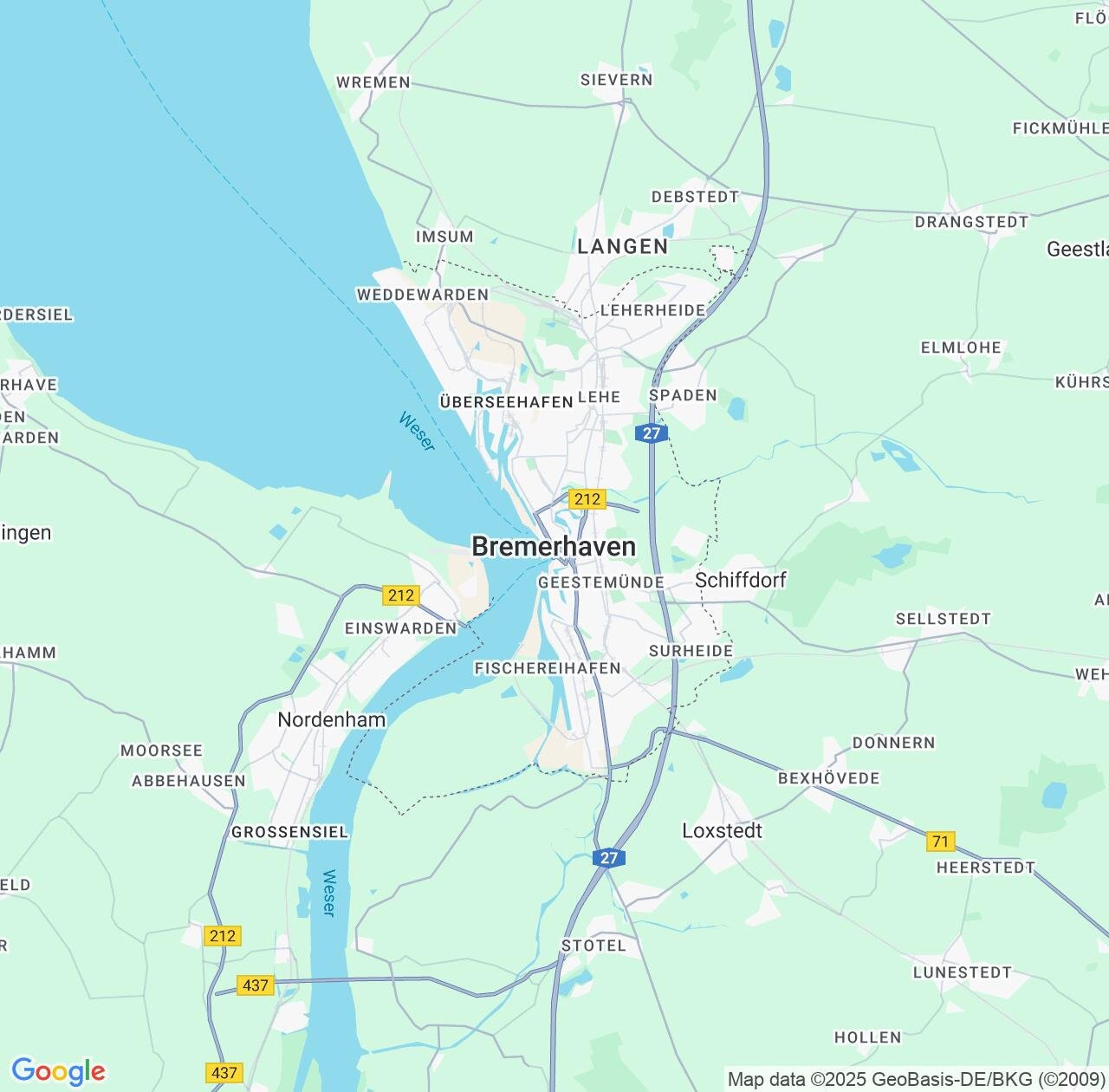 Map image for Intellectual Property Lawyers in Bremerhaven and City state Bremen IP firms at coordinates  ; .