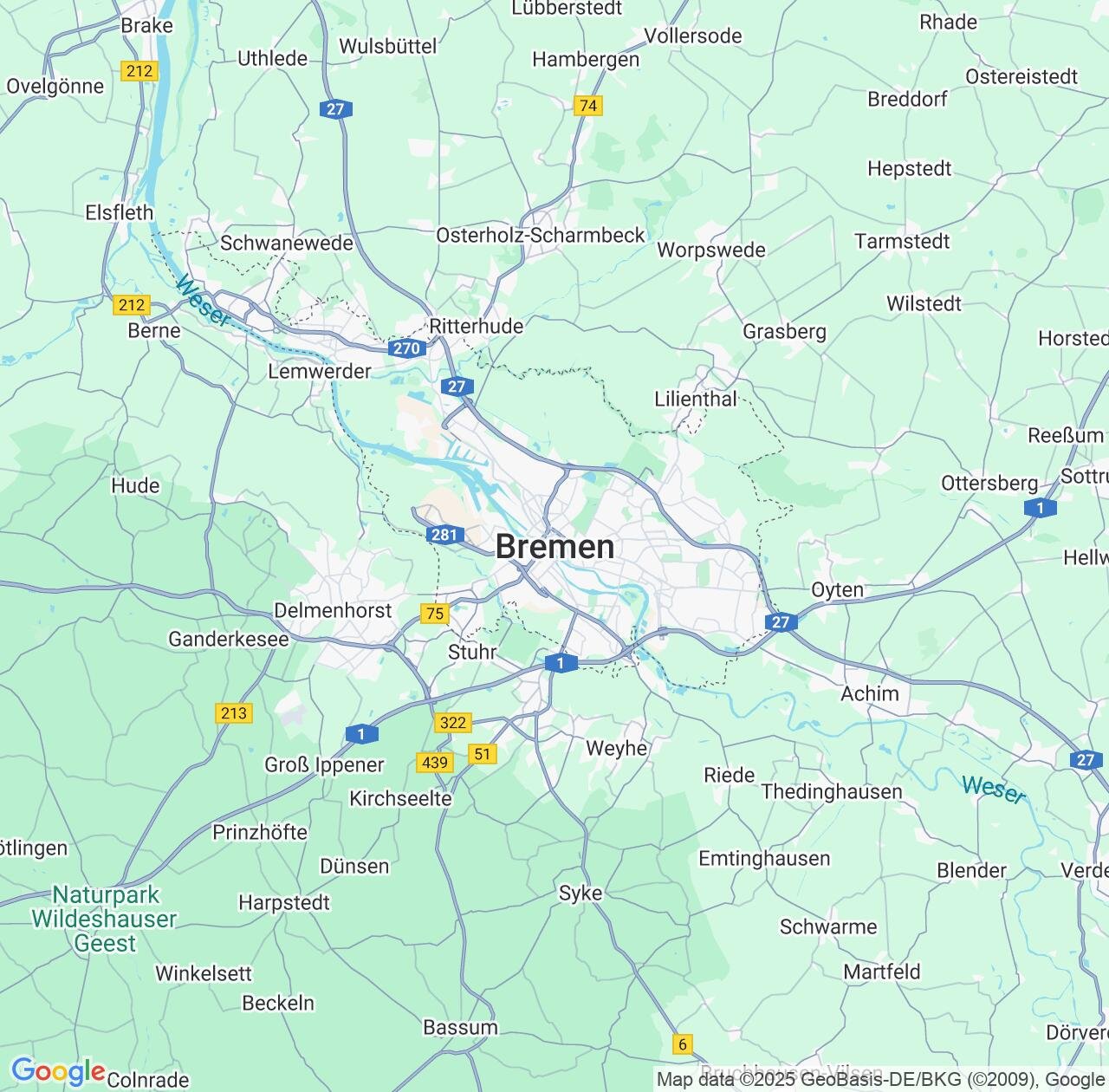 Map image for Intellectual Property Lawyers in City state Bremen and Germany IP firms at coordinates  ; .