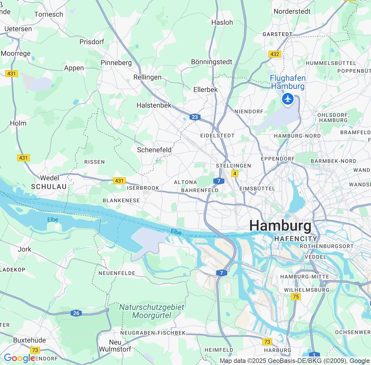 Map image for Intellectual Property Lawyers in Altona and Hamburg IP firms at coordinates  ; .