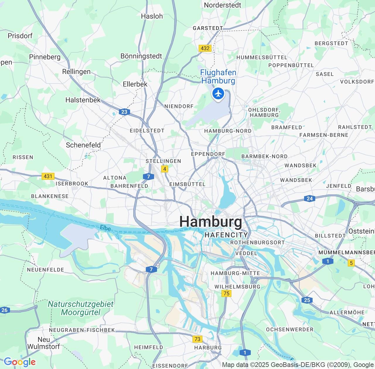 Map image for Intellectual Property Lawyers in Eimsbuettel and Hamburg IP firms at coordinates  ; .