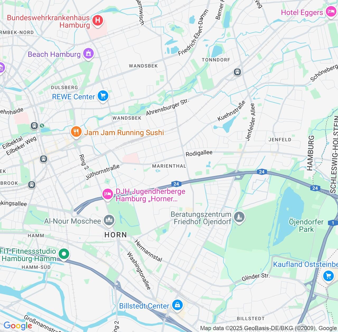 Map image for Intellectual Property Lawyers in Marienthal and Hamburg IP firms at coordinates  ; .