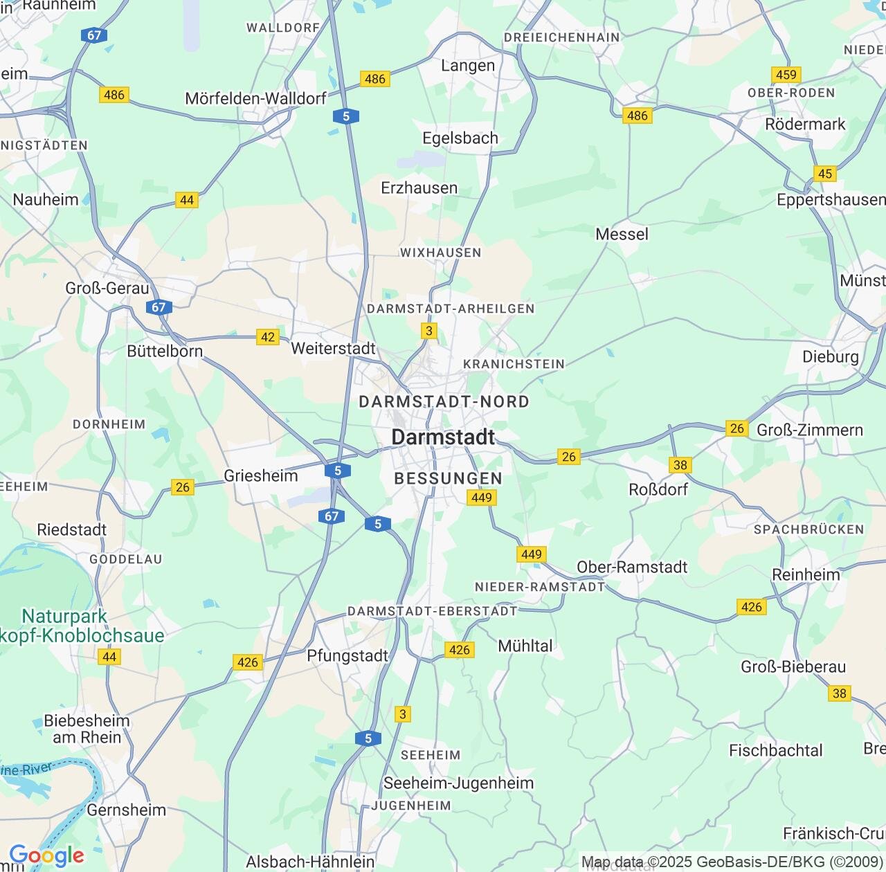 Map image for Intellectual Property Lawyers in Darmstadt and Hesse IP firms at coordinates  ; .