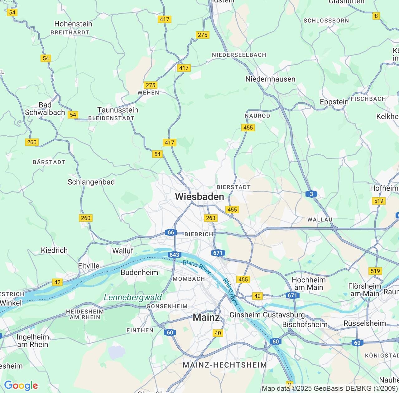 Map image for Intellectual Property Lawyers in Wiesbaden and Hesse IP firms at coordinates  ; .