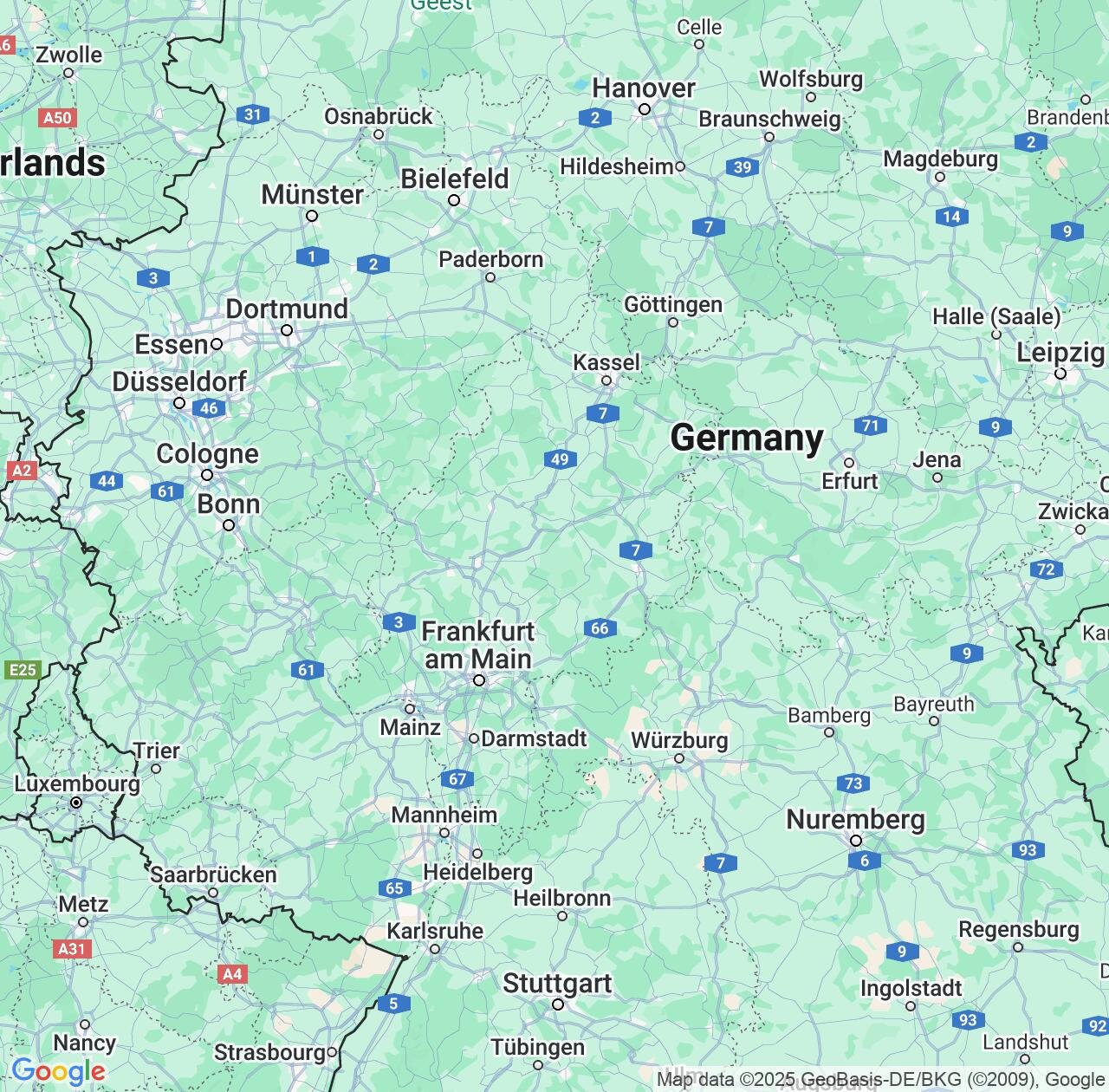 Map image for Intellectual Property Lawyers in Hesse and Germany IP firms at coordinates  ; .