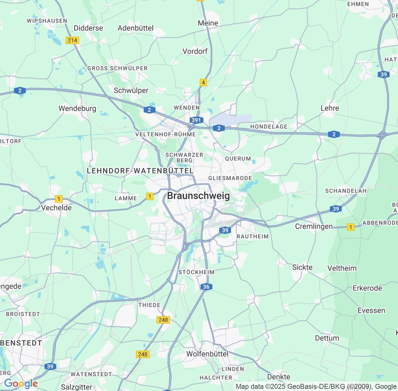 Map image for Intellectual Property Lawyers in Braunschweig and Lower Saxony IP firms at coordinates  ; .