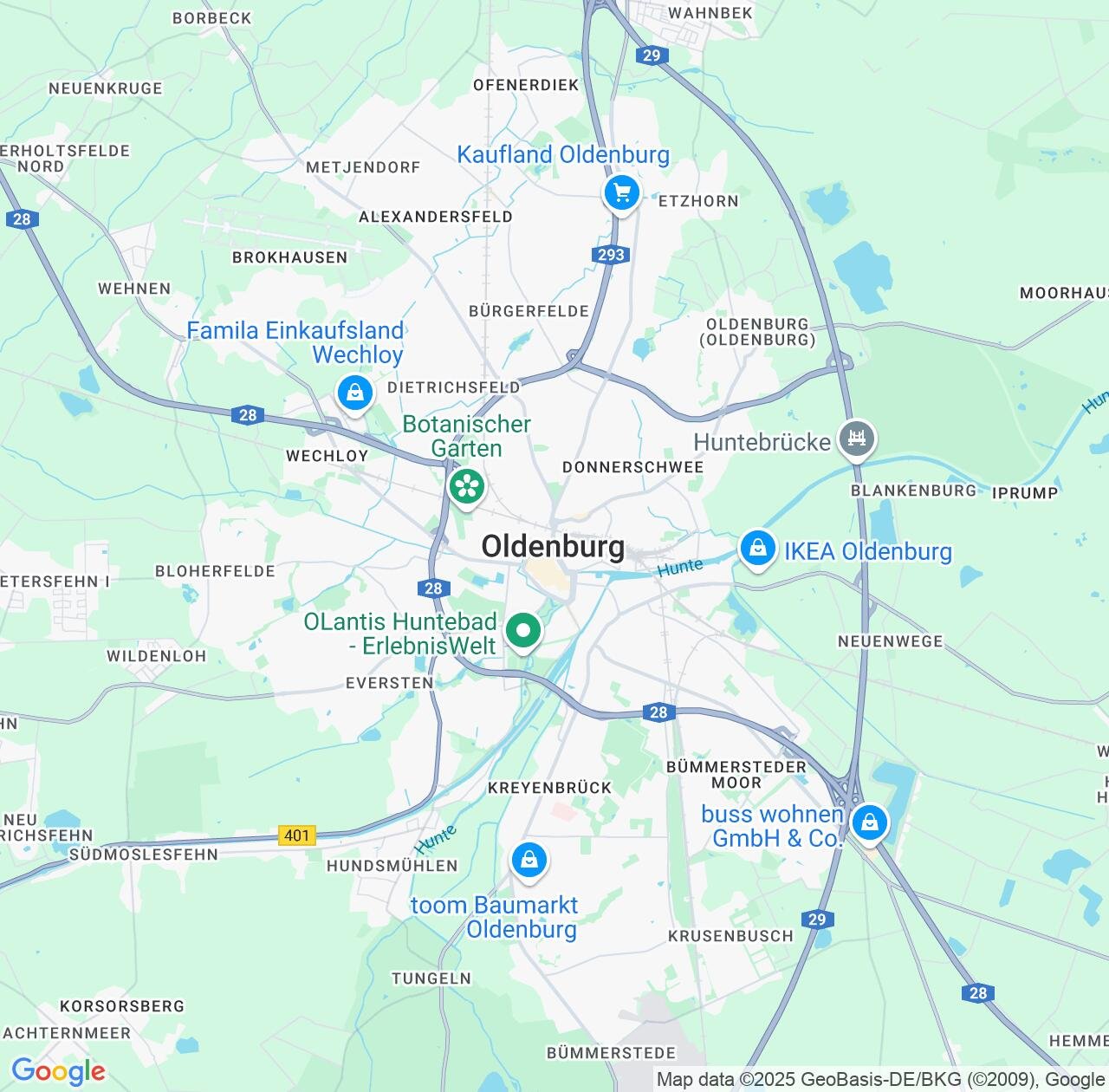 Map image for Intellectual Property Lawyers in Oldenburg and Lower Saxony IP firms at coordinates  ; .