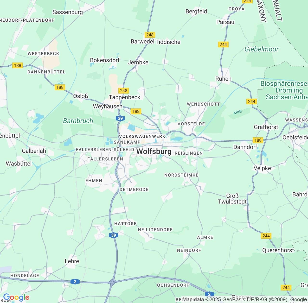 Map image for Intellectual Property Lawyers in Wolfsburg and Lower Saxony IP firms at coordinates  ; .
