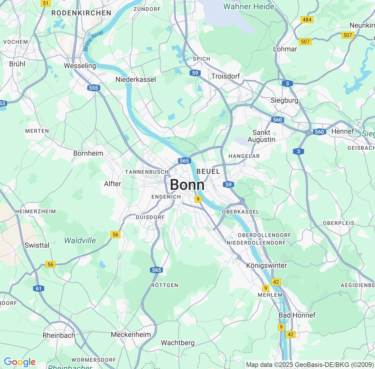 Map image for Intellectual Property Lawyers in Bonn and North Rhine-Westphalia IP firms at coordinates  ; .