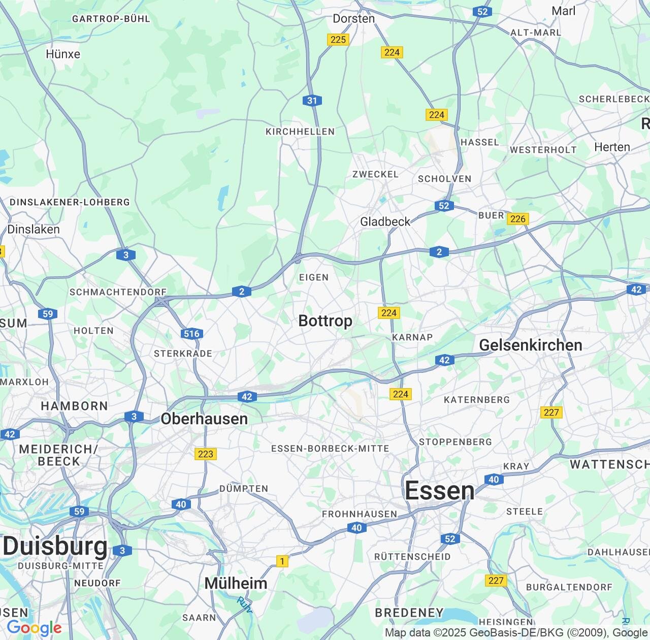 Map image for Intellectual Property Lawyers in Bottrop and North Rhine-Westphalia IP firms at coordinates  ; .
