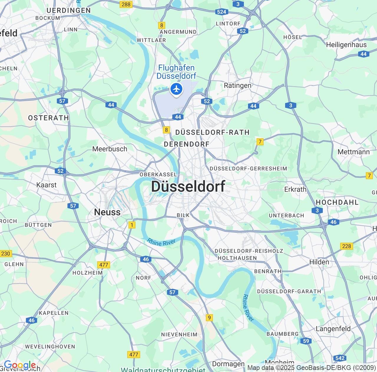 Map image for Intellectual Property Lawyers in Duesseldorf and North Rhine-Westphalia IP firms at coordinates  ; .