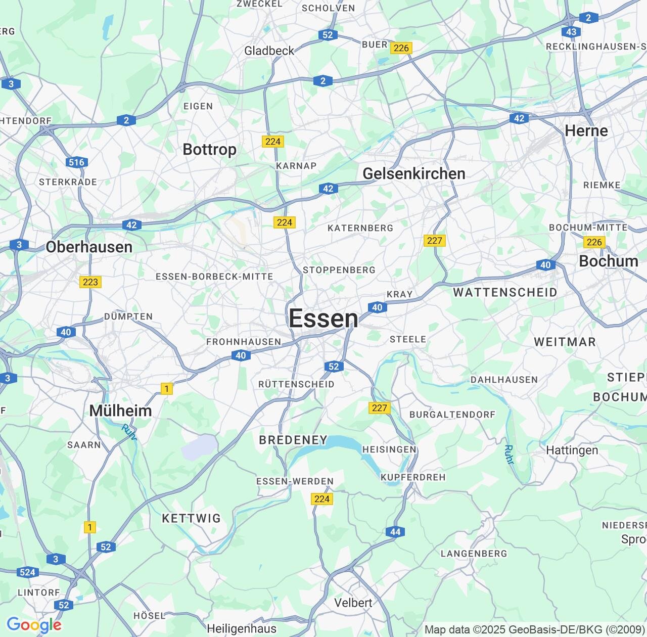 Map image for Intellectual Property Lawyers in Essen and North Rhine-Westphalia IP firms at coordinates  ; .