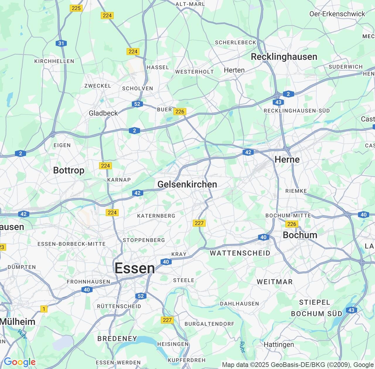 Map image for Intellectual Property Lawyers in Gelsenkirchen and North Rhine-Westphalia IP firms at coordinates  ; .