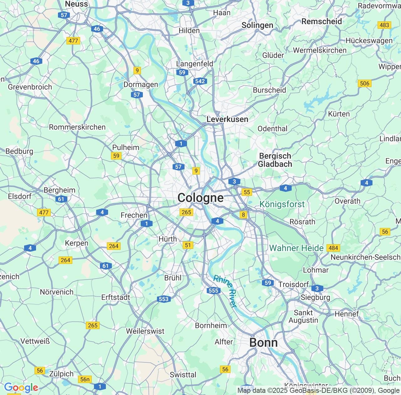 Map image for Intellectual Property Lawyers in Koeln and North Rhine-Westphalia IP firms at coordinates  ; .