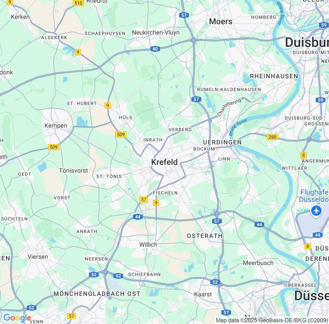 Map image for Intellectual Property Lawyers in Krefeld and North Rhine-Westphalia IP firms at coordinates  ; .