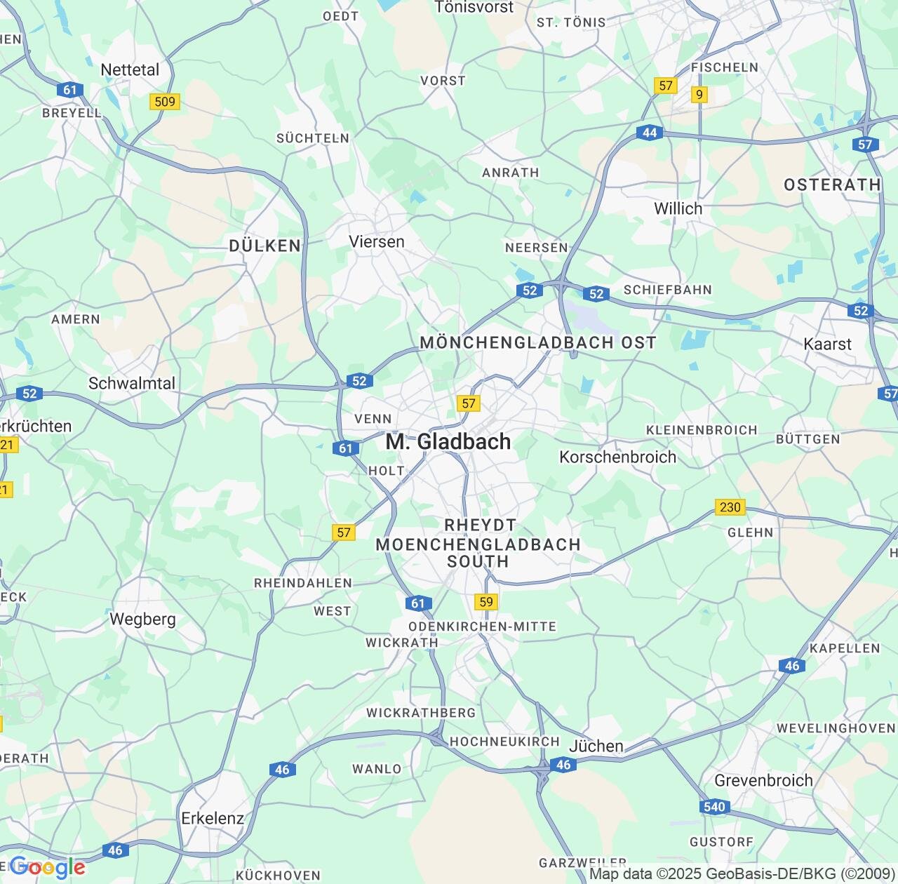 Map image for Intellectual Property Lawyers in Moenchengladbach and North Rhine-Westphalia IP firms at coordinates  ; .