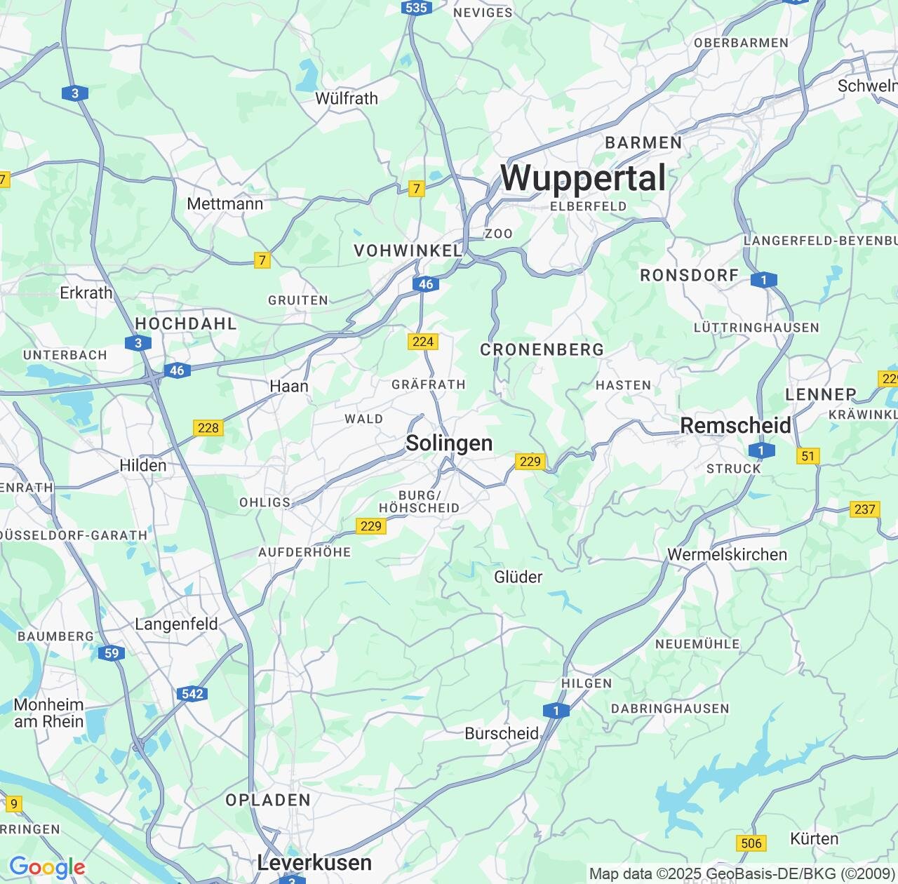 Map image for Intellectual Property Lawyers in Solingen and North Rhine-Westphalia IP firms at coordinates  ; .