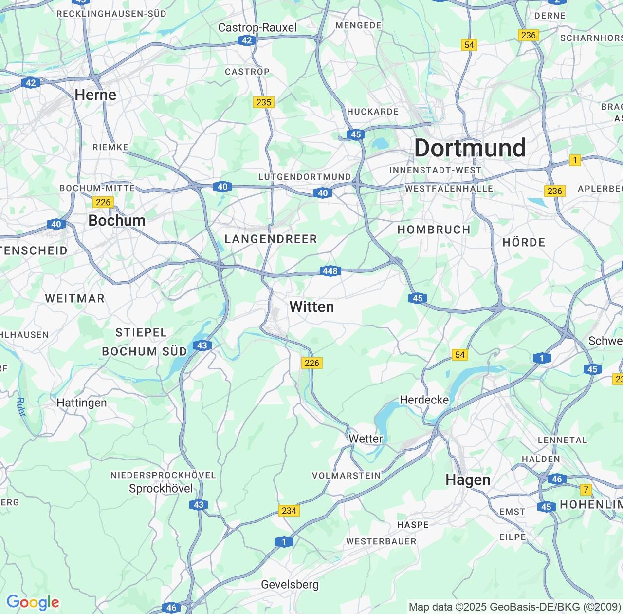 Map image for Intellectual Property Lawyers in Witten and North Rhine-Westphalia IP firms at coordinates  ; .