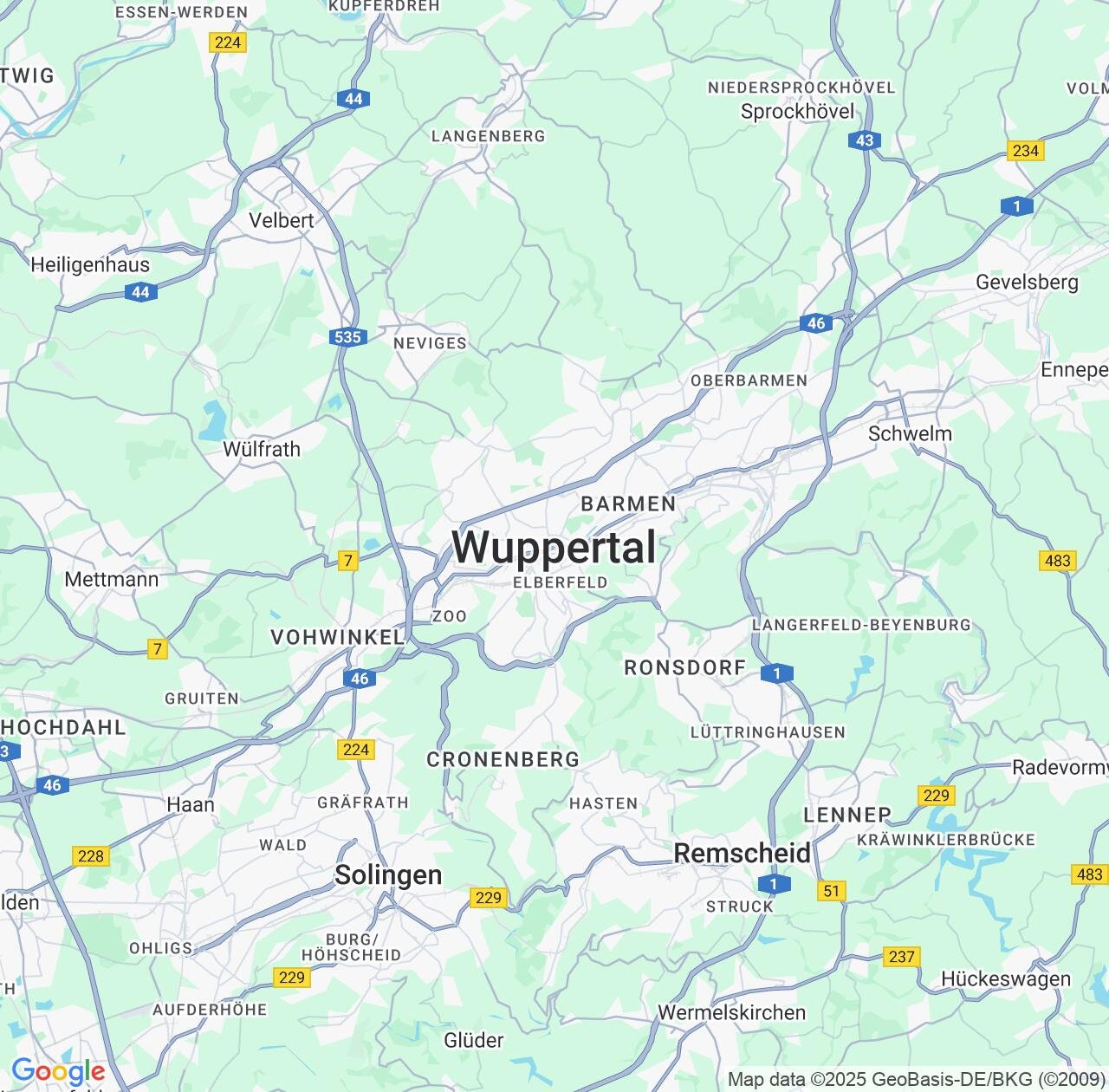 Map image for Intellectual Property Lawyers in Wuppertal and North Rhine-Westphalia IP firms at coordinates  ; .