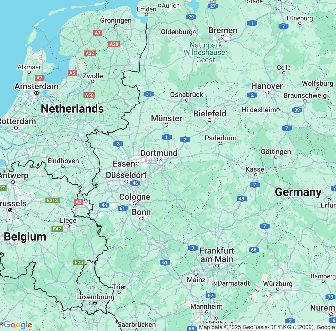 Map image for Intellectual Property Lawyers in North Rhine-Westphalia and Germany IP firms at coordinates  ; .