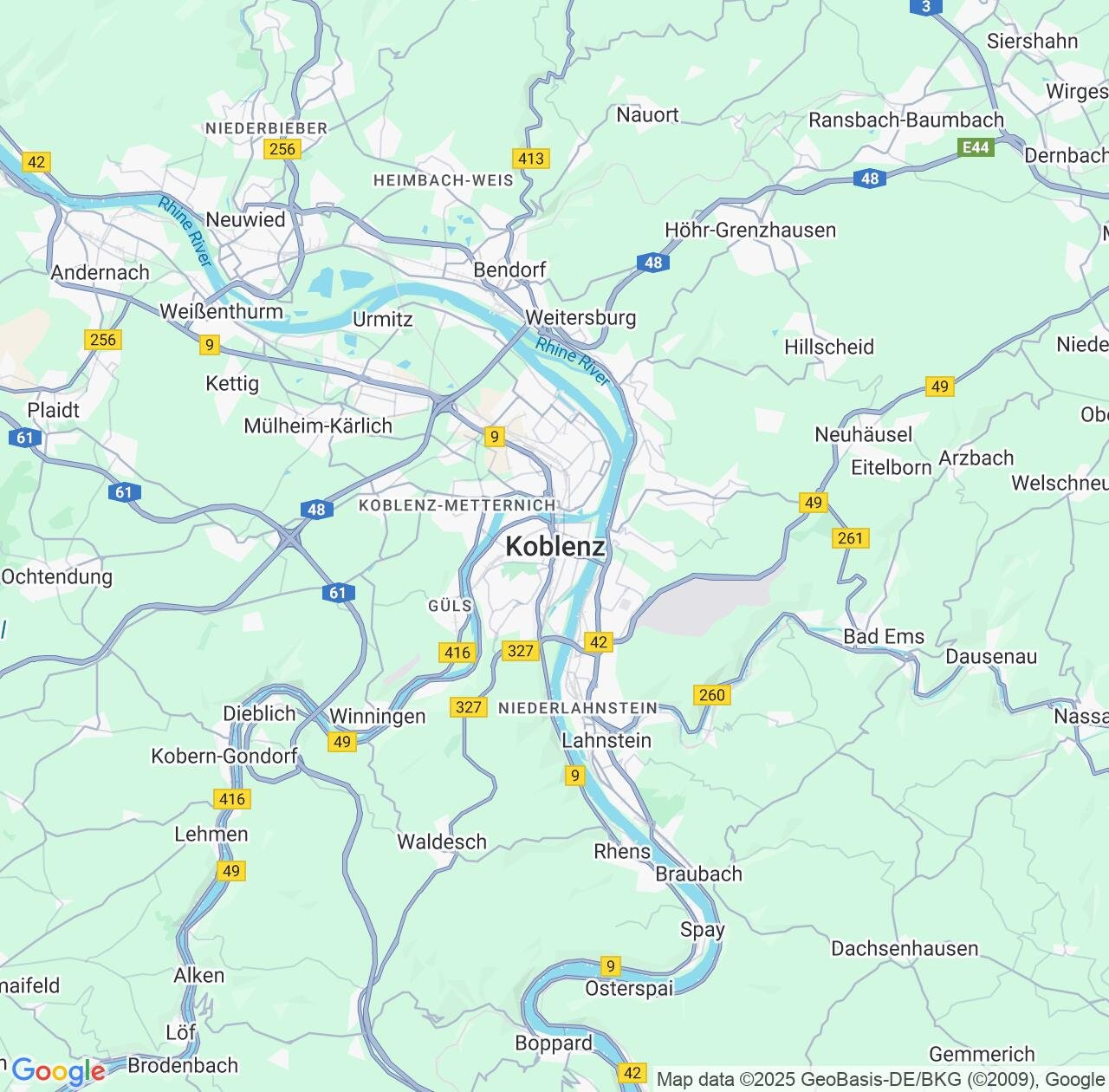 Map image for Intellectual Property Lawyers in Koblenz and Rheinland-Pfalz IP firms at coordinates  ; .