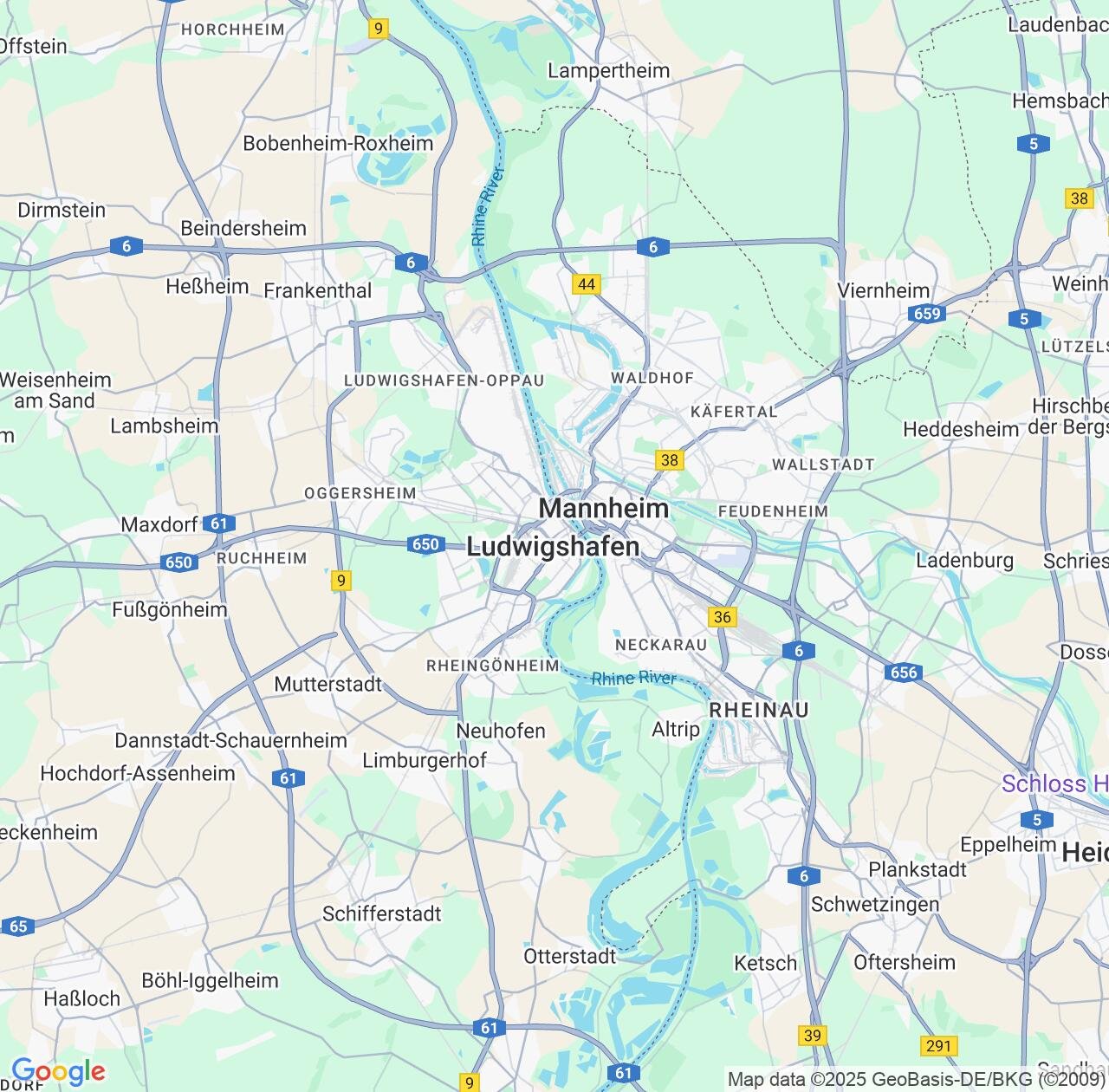 Map image for Intellectual Property Lawyers in Ludwigshafen am Rhein and Rheinland-Pfalz IP firms at coordinates  ; .