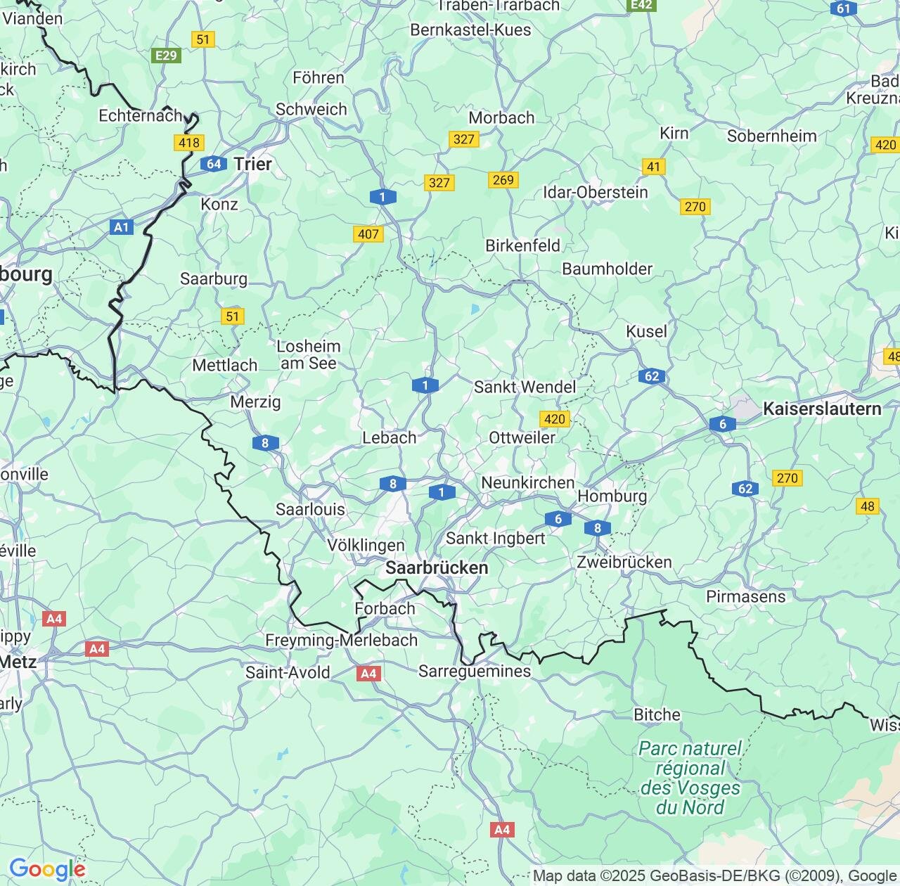 Map image for Intellectual Property Lawyers in Saarland and Germany IP firms at coordinates  ; .