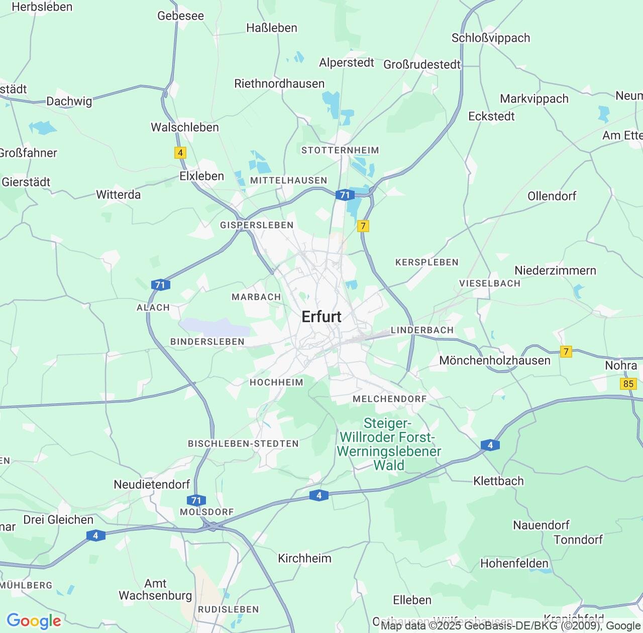 Map image for Intellectual Property Lawyers in Erfurt and Thuringia IP firms at coordinates  ; .