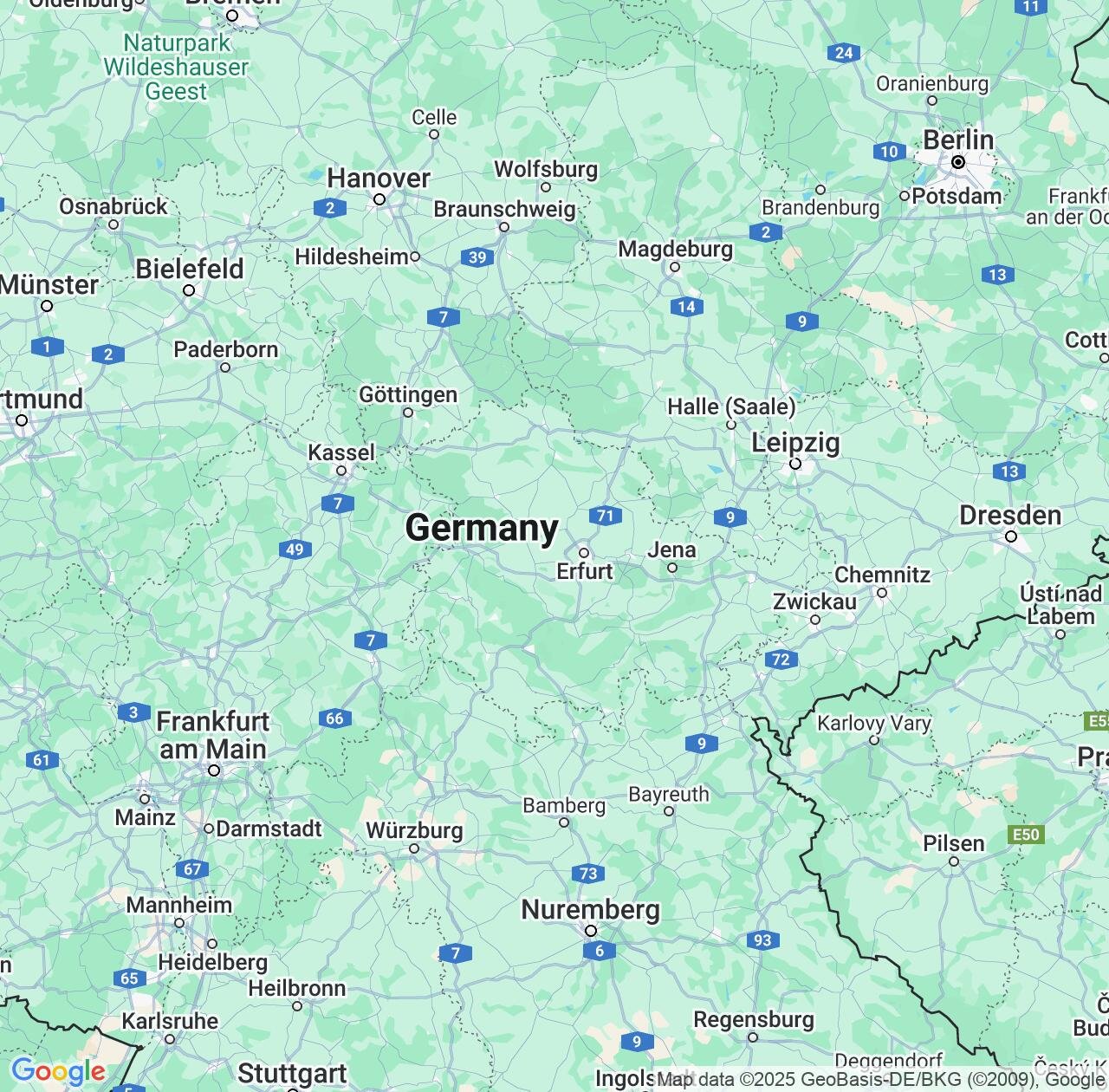 Map image for Intellectual Property Lawyers in Thuringia and Germany IP firms at coordinates  ; .