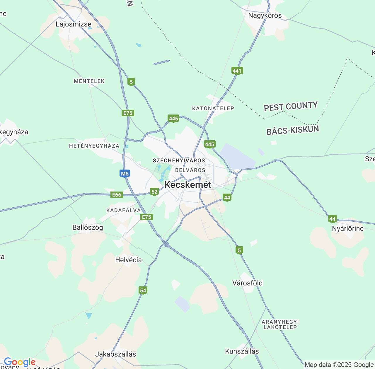 Map image for Intellectual Property Lawyers in Kecskemet and Bács-Kiskun IP firms at coordinates  ; .