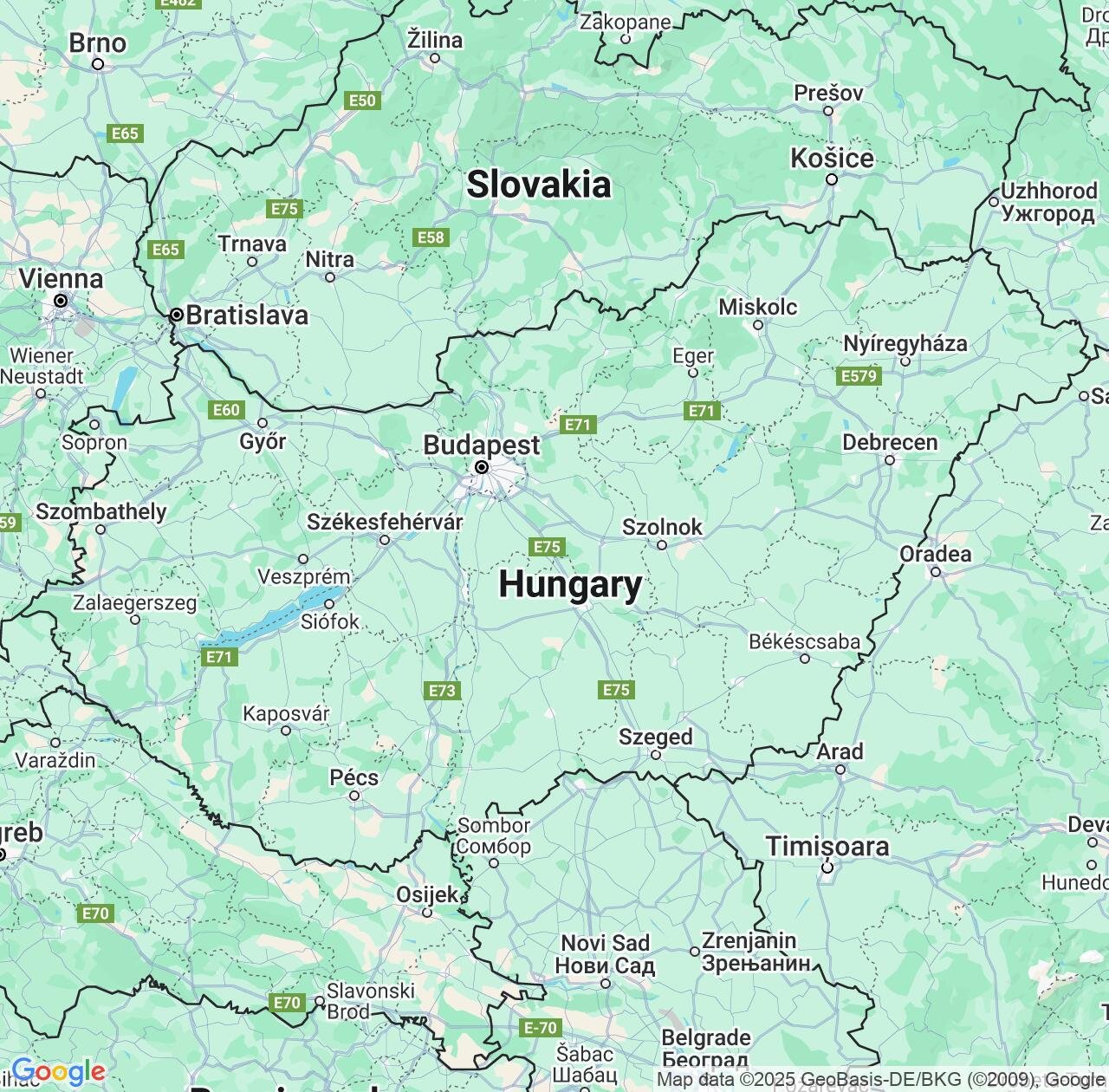 Map image for Intellectual Property Lawyers in Hungary and Europe IP firms at coordinates  ; .