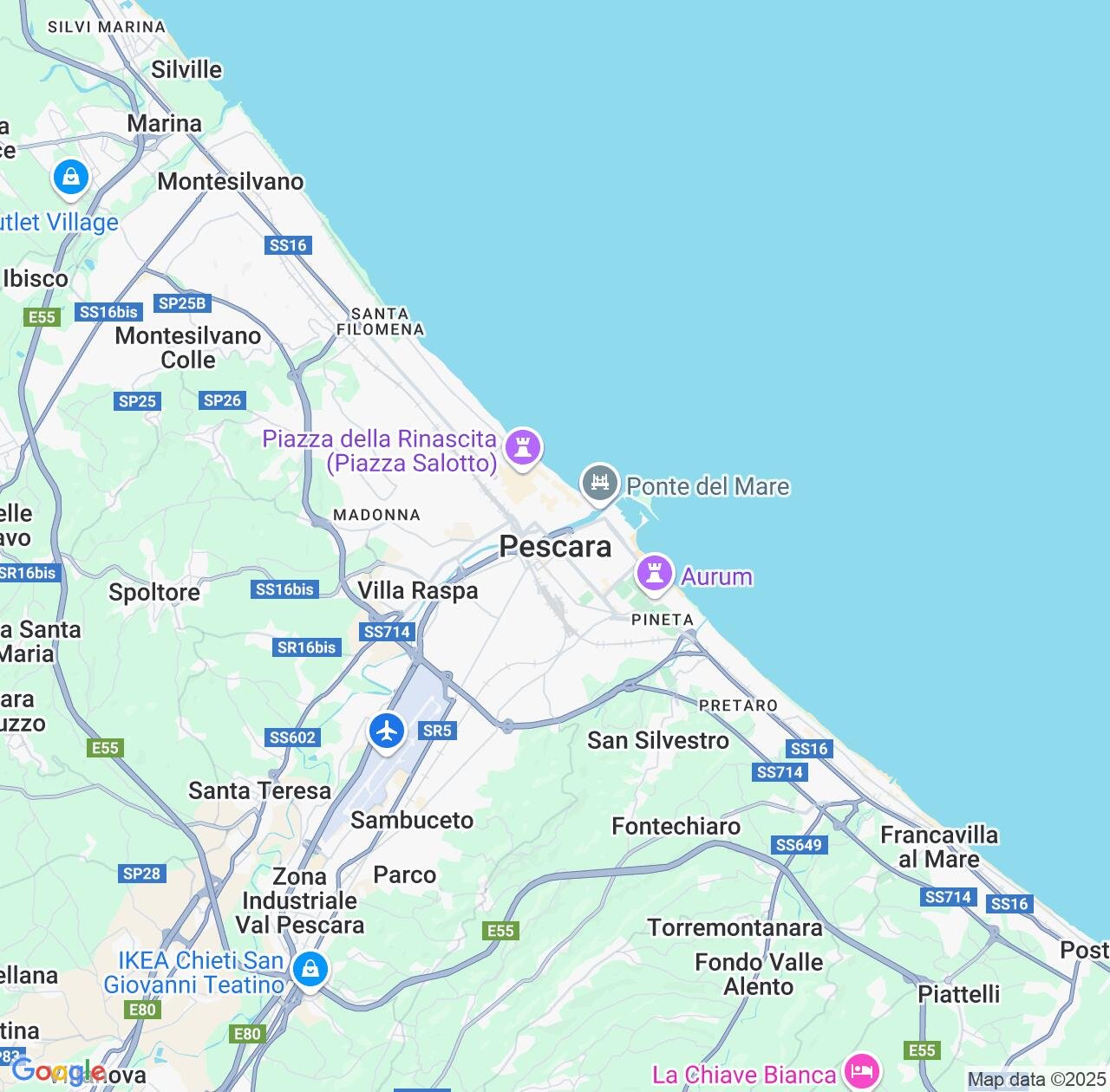 Map image for Intellectual Property Lawyers in Pescara and Abruzzo IP firms at coordinates  ; .
