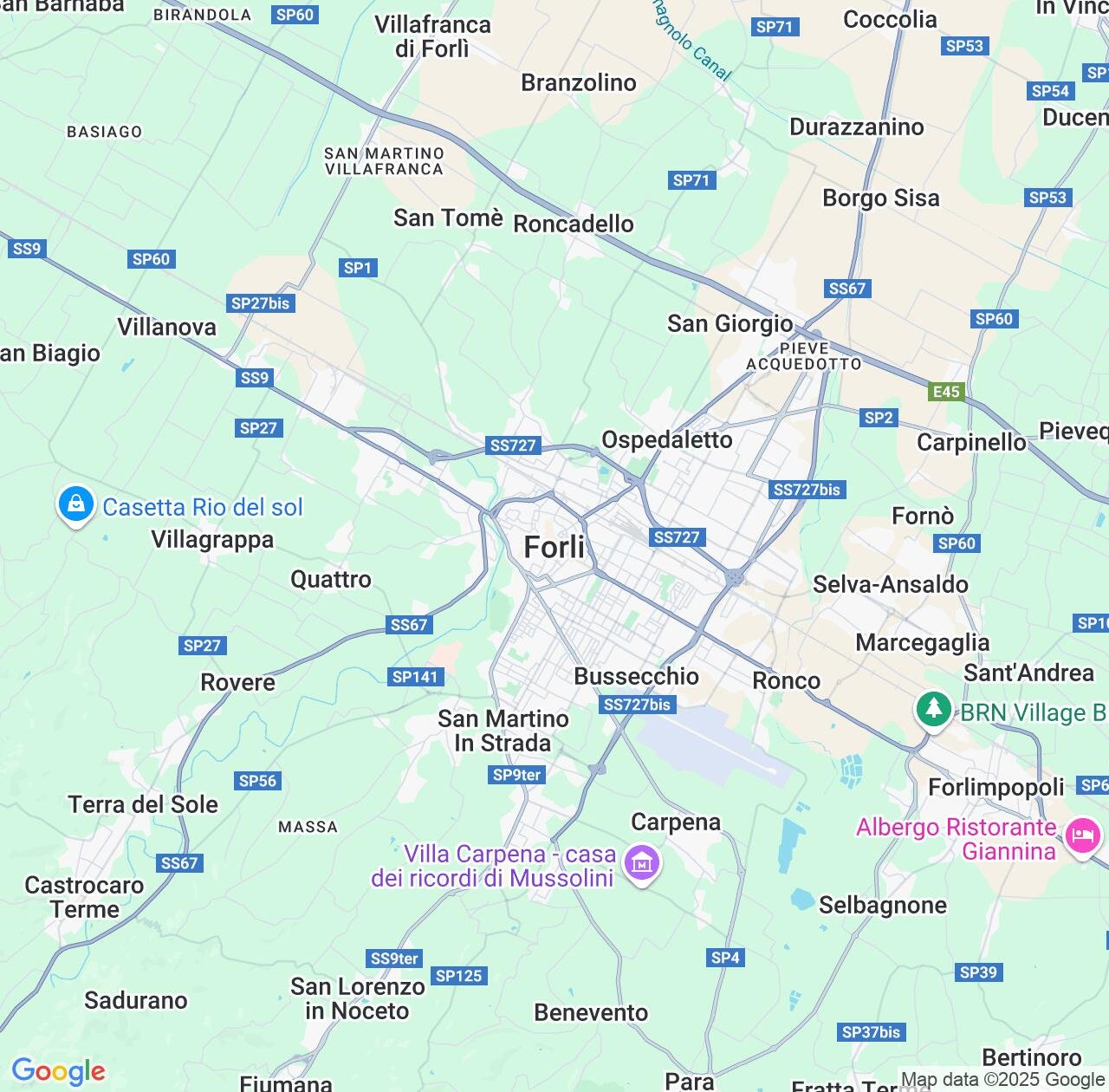Map image for Intellectual Property Lawyers in Forli and Emilia-Romagna IP firms at coordinates  ; .
