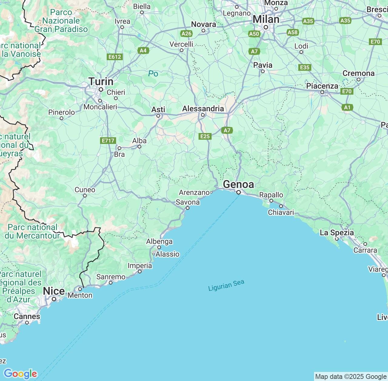 Map image for Intellectual Property Lawyers in Liguria and Italy IP firms at coordinates  ; .