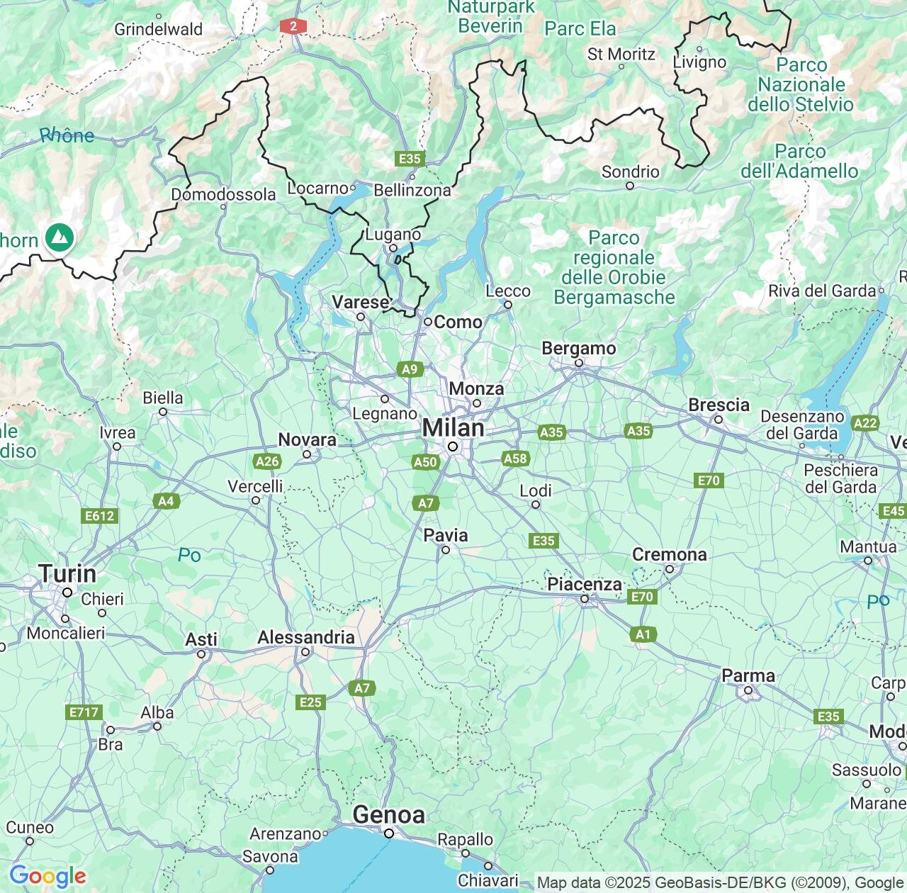 Map image for Intellectual Property Lawyers in Milan and Lombardy IP firms at coordinates  ; .