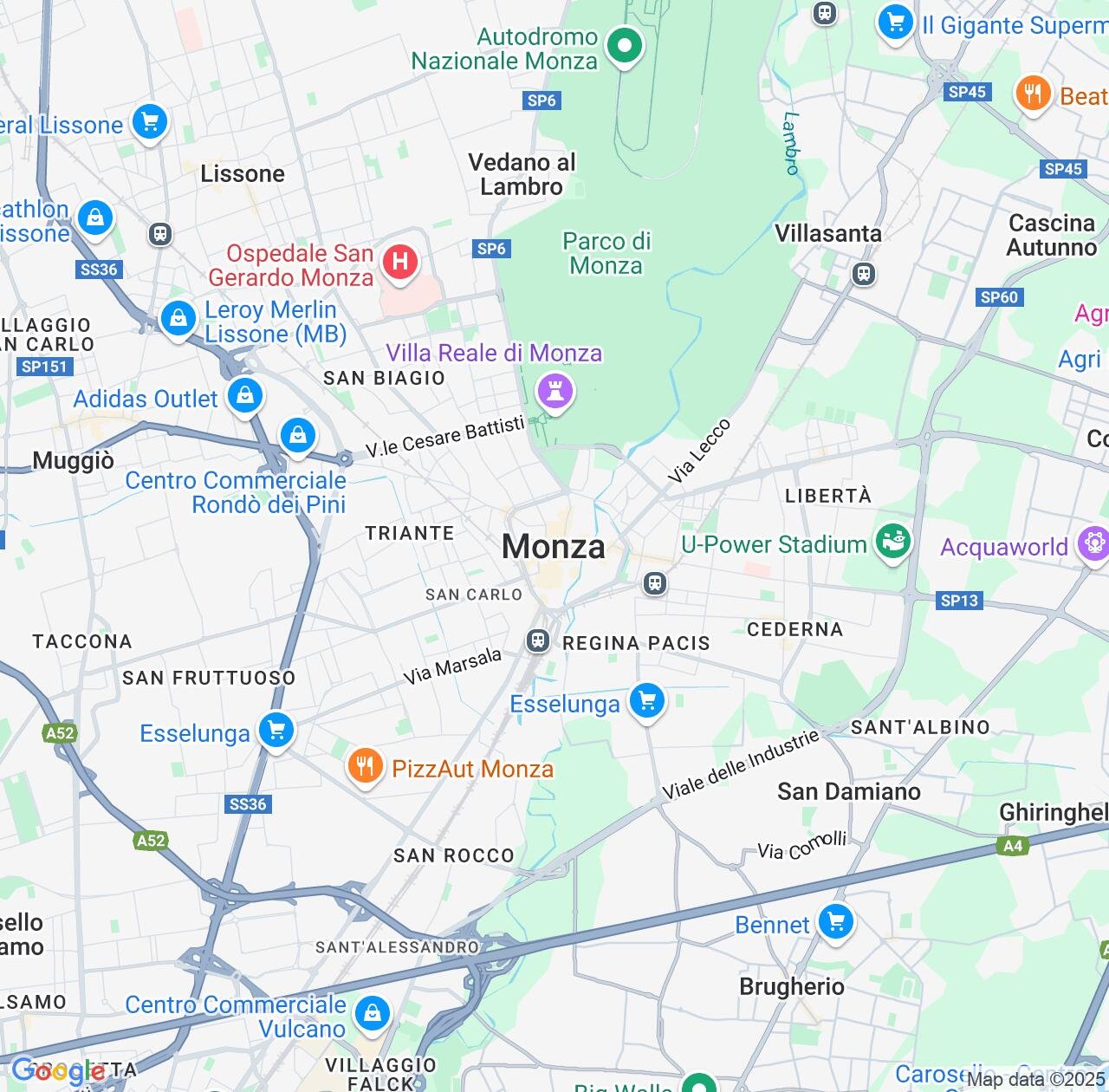 Map image for Intellectual Property Lawyers in Monza and Lombardy IP firms at coordinates  ; .